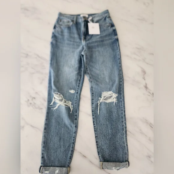 NWT Pistola Presley High Rise Relaxed Roller denim Jeans Anthropologie - Picture 5 of 11